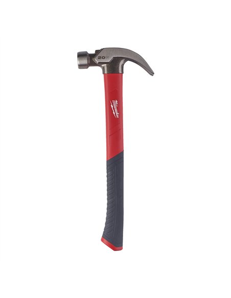 Ciocan dulgher cu gheara curbata din fibra de sticla - Milwaukee - Fiberglass Curved Claw Hammer 20oz / 570g - cod 4932478658