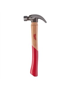 Ciocan dulgher cu gheara curbata si maner din lemn - Milwaukee - Hickory Curved Claw Hammer 16oz / 450g - cod 4932478659
