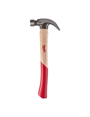 Ciocan dulgher cu gheara curbata si maner din lemn - Milwaukee - Hickory Curved Claw Hammer 20oz / 570g - cod 4932478660