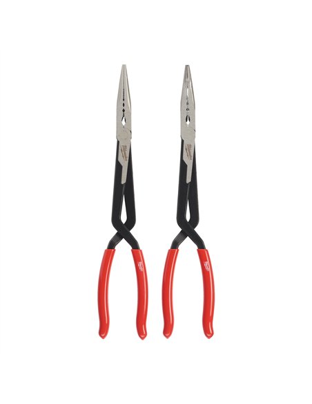 Cleste cu nas lung - Milwaukee - Long Reach Pliers 2 buc Set - cod 4932492499