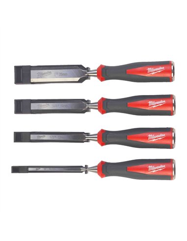 Dalta cu margine tesita - Milwaukee - Beveled Edge Chisels Set 4 buc - cod 4932479897