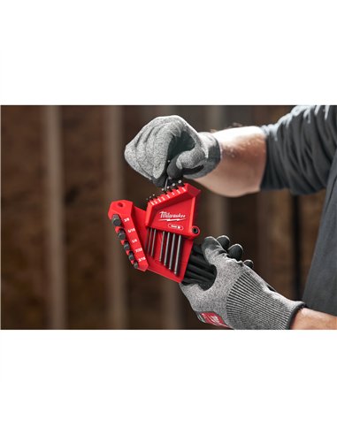 Set imbusuri Hex, forma L - Milwaukee - 1 3 buc Imperial L-Style with Ball End Hex Key Set - cod 4932493615
