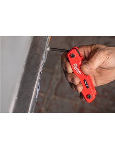 Set pliabil imbusuri - Milwaukee - 9 buc Imperial Folding Hex Key Set - cod 4932493614