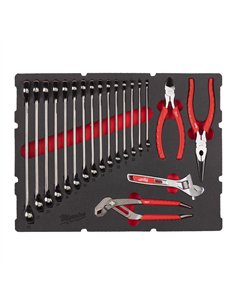 Set insertie spuma PACKOUT chei fixe si clesti MAX BITE - Milwaukee - Maxbite Combination Spanner and Plier Set Foam Insert -