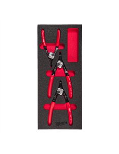 Insertie spuma clesti pentru inele de siguranta - Milwaukee - 3 buc Circlip Pliers Foam Insert Set - cod 4932493632