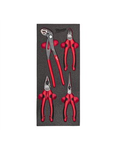 Insertie spuma clesti - Milwaukee - 4 buc Pliers Foam Insert Set - cod 4932493631