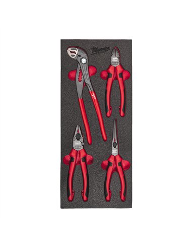 Insertie spuma clesti - Milwaukee - 4 buc Pliers Foam Insert Set - cod 4932493631