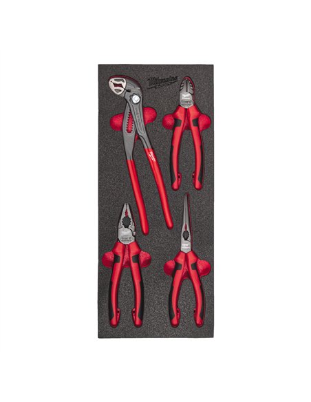 Insertie spuma clesti - Milwaukee - 4 buc Pliers Foam Insert Set - cod 4932493631