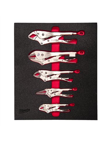 Set insertie spuma clesti TORQUE LOCK - Milwaukee - 5 buc Locking Plier Foam Insert Set - cod 4932493634