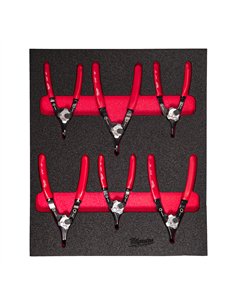 Insertie spuma clesti pentru inele de siguranta - Milwaukee - 6 buc Circlip Pliers Foam Insert Set - cod 4932493633