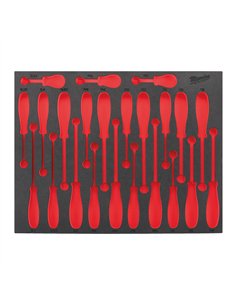 Insertie spuma goala pentru dulapul metalic - Milwaukee - Empty 2 3 buc Trilobe Screwdriver Foam Insert - cod 4932493668