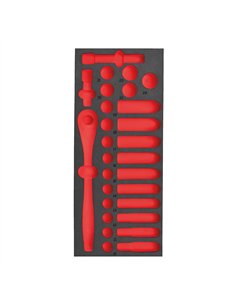 Insertie spuma goala pentru dulapul metalic - Milwaukee - Empty 2 8 buc 1/2 inch Ratchet and Socket Set Foam Insert - cod 493249