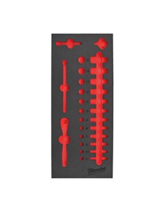 Insertie spuma goala pentru dulapul metalic - Milwaukee - Empty 2 8 buc 1/4 inch Ratchet and Skt Set Foam Insert - cod 493249366