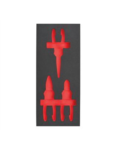 Insertie spuma goala pentru dulapul metalic - Milwaukee - Empty 3 buc Pliers Set Foam Insert - cod 4932493685