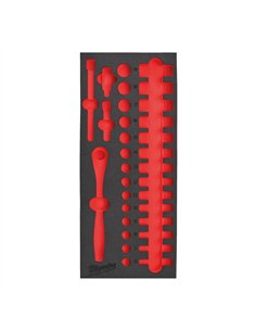 Insertie spuma goala pentru dulapul metalic - Milwaukee - Empty 3 2 buc 3/8 inch Ratchet and Socket Set Foam Insert - cod 493249