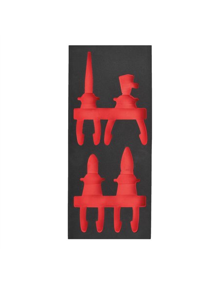 Insertie spuma goala pentru dulapul metalic - Milwaukee - Empty 4 buc Insulated Pliers Set Foam Insert - cod 4932493679