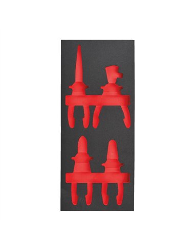 Insertie spuma goala pentru dulapul metalic - Milwaukee - Empty 4 buc VDE Pliers Set 2 Foam Insert - cod 4932493675