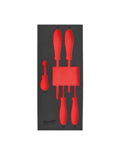 Insertie spuma goala pentru dulapul metalic - Milwaukee - Empty 5 buc Screwdriver PH Set Foam Insert - cod 4932493671