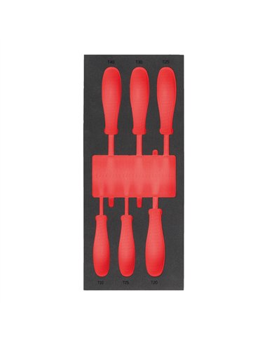 Insertie spuma goala pentru dulapul metalic - Milwaukee - Empty 6 buc Screwdriver TX Set 2 Foam Insert - cod 4932493670