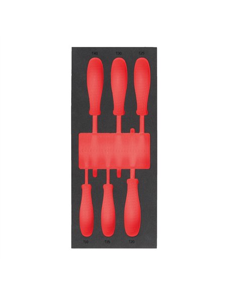 Insertie spuma goala pentru dulapul metalic - Milwaukee - Empty 6 buc Screwdriver TX Set 2 Foam Insert - cod 4932493670