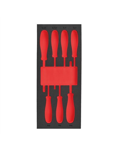 Insertie spuma goala pentru dulapul metalic - Milwaukee - Empty 7 buc Screwdriver SL & PH Set Foam Insert - cod 4932493672