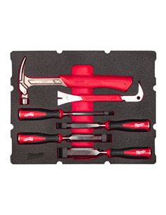 Insertie spuma PACKOUT cu 6 produse pentru dulgherie - Milwaukee - 6 buc Packout Drawer Woodworking Foam Insert Set - cod 493249