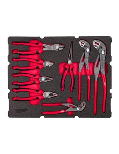 Insertie spuma PACKOUT cu 8 clesti - Milwaukee - 8 buc Packout Drawer Pliers Foam Insert Set - cod 4932493643