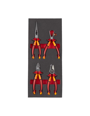 Set nr. 2 insertie spuma 4 clesti VDE - Milwaukee - VDE Pliers Set 2 Foam Insert - 4 buc - cod 4932493460