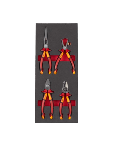 Set nr. 2 insertie spuma 4 clesti VDE - Milwaukee - VDE Pliers Set 2 Foam Insert - 4 buc - cod 4932493460