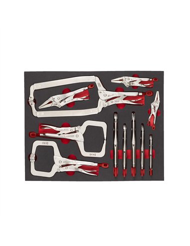 Set insertie spuma clesti TORQUE LOCK - Milwaukee - Grip Pliers Set Foam Insert - 11 buc - cod 4932493251