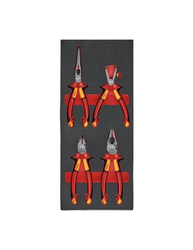 Set insertie spuma clesti VDE - Milwaukee - VDE Pliers Set Foam Insert - 4 buc - cod 4932493250