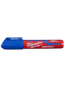 Marker INKZALL cu varf lat - Milwaukee - INKZALL Blue L Chisel Tip Marker - cod 4932471557