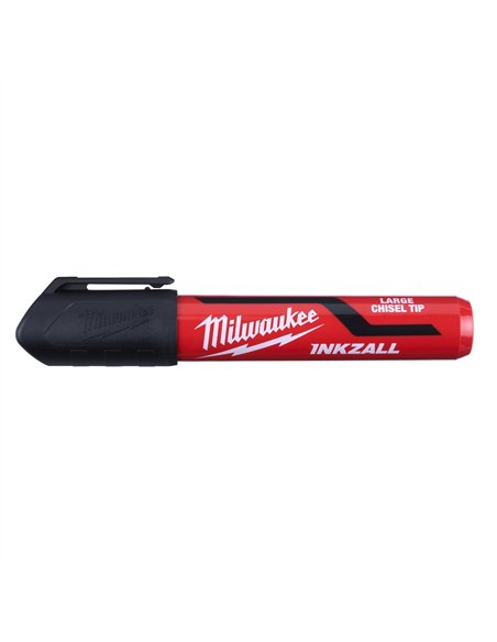 Marker INKZALL cu varf lat - Milwaukee - INKZALL Black L Chisel Tip Marker - cod 4932471555