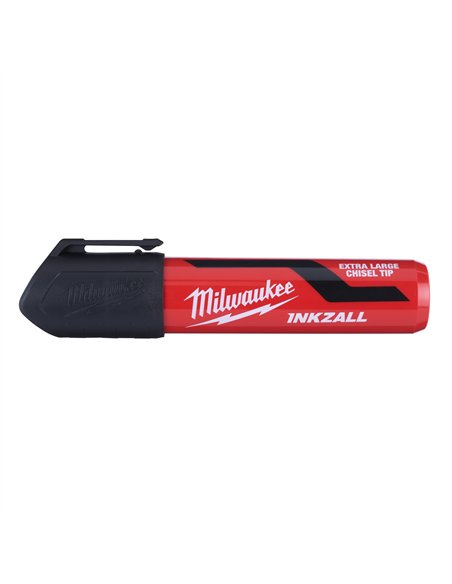 Marker INKZALL cu varf lat - Milwaukee - INKZALL Black XL Chisel Tip Marker - cod 4932471559
