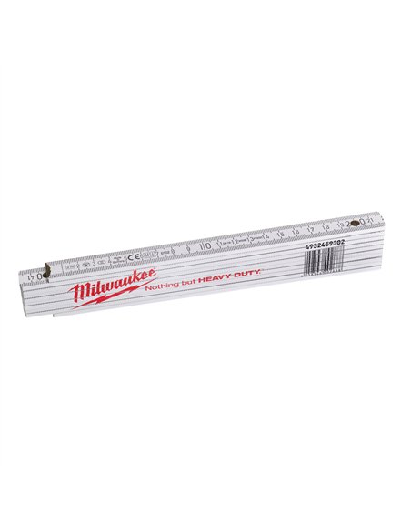Metru de tamplarie din lemn - Milwaukee - Wood Folding Rule 2m - cod 4932459302