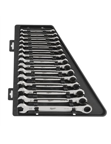 Seturi chei combinate cu clichet MAX BITE - Milwaukee - 1 5 buc Maxbite Ratchet Metric Combination Spanner Set - 1 buc - cod 493