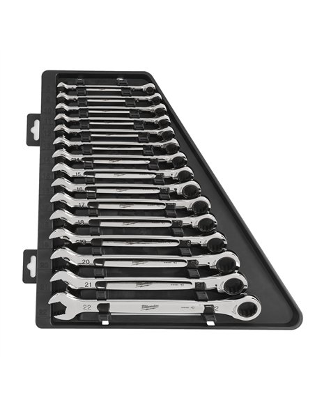 Seturi chei combinate cu clichet MAX BITE - Milwaukee - 1 5 buc Maxbite Ratchet Metric Combination Spanner Set - 1 buc - cod 493