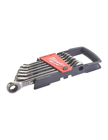 Seturi chei combinate cu clichet MAX BITE - Milwaukee - 7 buc Maxbite Ratchet Metric Combination Spanner Set - 1 buc - cod 49324