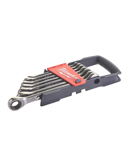 Seturi chei combinate cu clichet MAX BITE - Milwaukee - 7 buc Maxbite Ratchet Metric Combination Spanner Set - 1 buc - cod 49324
