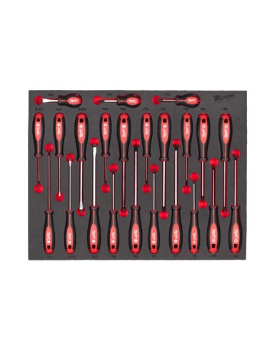 Set insertie spuma surubelnite Tri-Lobe - Milwaukee - Trilobe Screwdriver Foam Insert - cod 4932479830