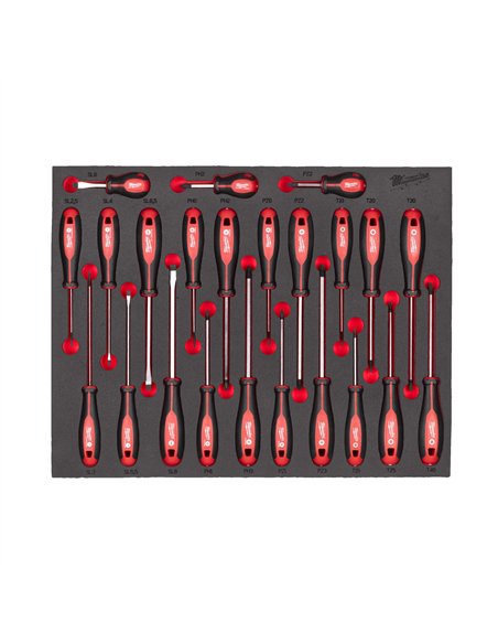 Set insertie spuma surubelnite Tri-Lobe - Milwaukee - Trilobe Screwdriver Foam Insert - cod 4932479830