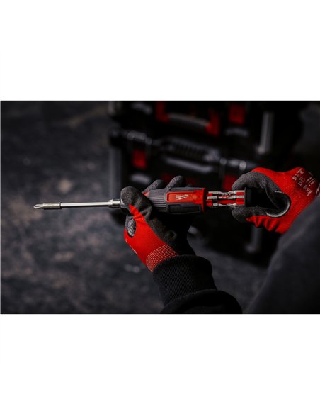 Surubelnita cu clichet multi-bit - Milwaukee - 14 in 1 Ratchet Multi-Bit Screwdriver - cod 4932480582